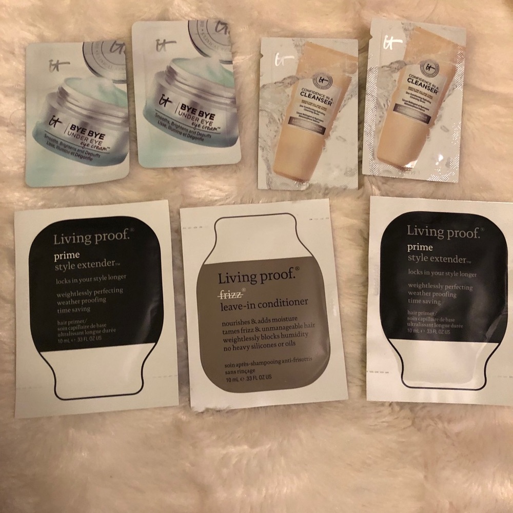 It cosmetics and living proof samples